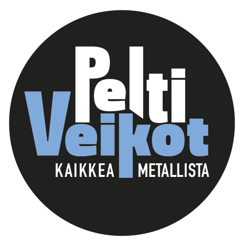 Peltiveikot logo ja slogan "Kaikkea metallista".